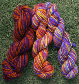 hand-dyed yarn from Black Hills Woolies