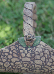 outside of crochet-printed ceramic basket