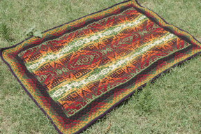 dotty knit churro rug all done but the felting