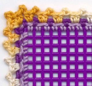 Crocheted border detail