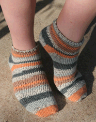 Eva's crocheted socks, Opal yarn