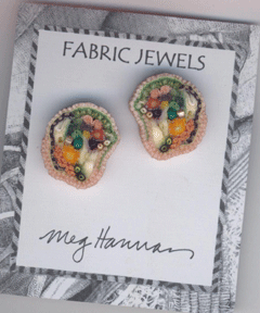 Rag Sky Art Studio fabric millefiori earrings