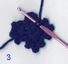 step by step photos for free Fancy Pansy crocheted flower pattern