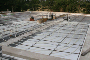 under-floor heating pipes
