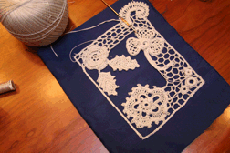 Irish Crochet class sample