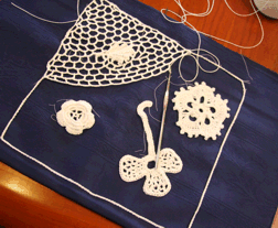 Irish Crochet class sample