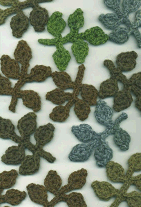 Rose Leaves from Crochet Bouquet