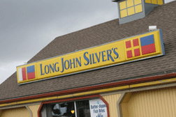 nautical flags spell H-E-R-E at Long John Silver’s