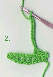 Crocheted Palm Leaf, step-by-step