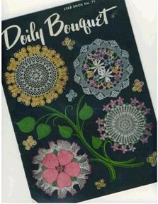 vintage crocheted doily book