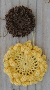 Crochet Bouquet Sunflower in two pieces
