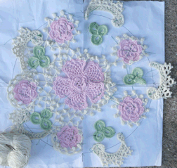 Irish crochet lace workshop sample