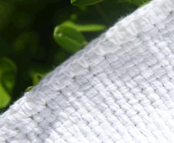 monks cloth with crochet edge
