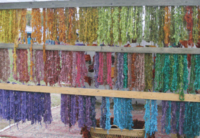 yarn for sale at the Taos Wool Festival