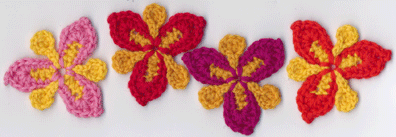 Crocheted Trillium from Crochet Garden