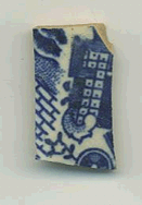 Eva found this shard of willow pattern china