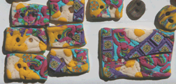 polymer clay buttons made in Suzann's class