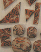 polymer clay buttons made in Suzann's class
