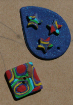 polymer clay buttons made in Suzann's class