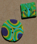 polymer clay buttons made in Suzann's class