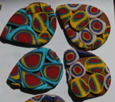 polymer clay buttons made in Suzann's class