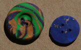 polymer clay buttons made in Suzann's class