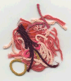 the scraps that inspired the flower colors
